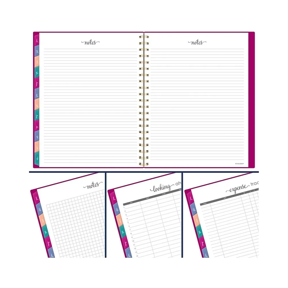 2025 Planners|AT-A-GLANCE 2025 Harmony 8.5" x 11" Weekly & Monthly Planner, Poly Cover, Beetroot (1099-905-56-25)