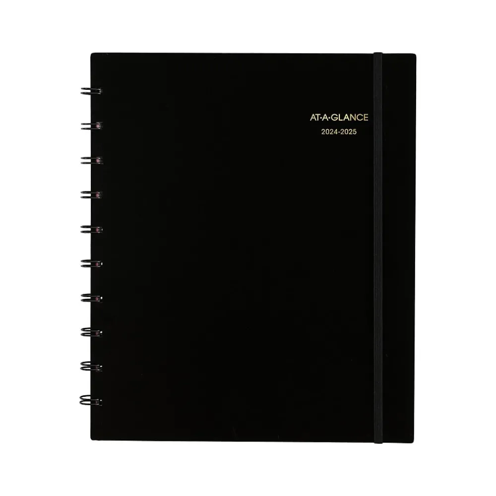 Academic Planners|AT-A-GLANCE 2024-2025 Move-A-Page 9" x 11" Academic Weekly & Monthly Planner, Poly Cover, Black (70-957E-05-25)
