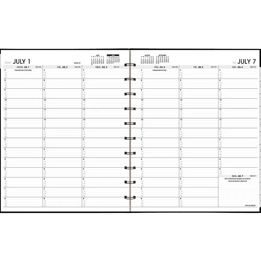 Academic Planners|AT-A-GLANCE 2024-2025 Move-A-Page 9" x 11" Academic Weekly & Monthly Planner, Poly Cover, Black (70-957E-05-25)