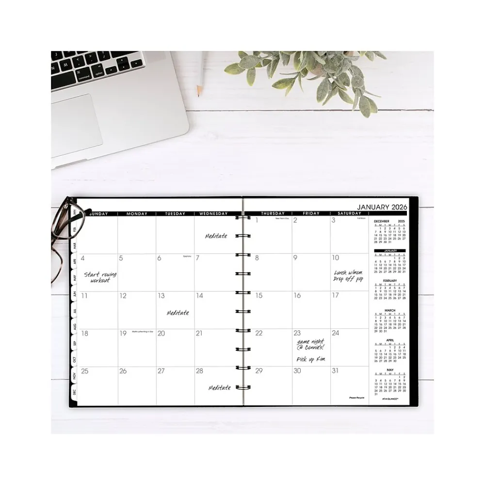 2025 Planners|AT-A-GLANCE 2025 Move-a-Page 8.75" x 11" Weekly & Monthly Appointment Book, Poly Cover, Black (70-950E-05-25)