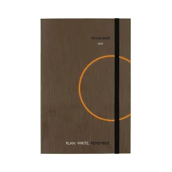 2025 Planners|AT-A-GLANCE 2025 Plan. Write. Remember. 5" x 8.25" Daily Planner, Paperboard Cover, Brown/Orange (70-6201-30-25)