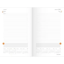 2025 Planners|AT-A-GLANCE 2025 Plan. Write. Remember. 5" x 8.25" Daily Planner, Paperboard Cover, Brown/Orange (70-6201-30-25)