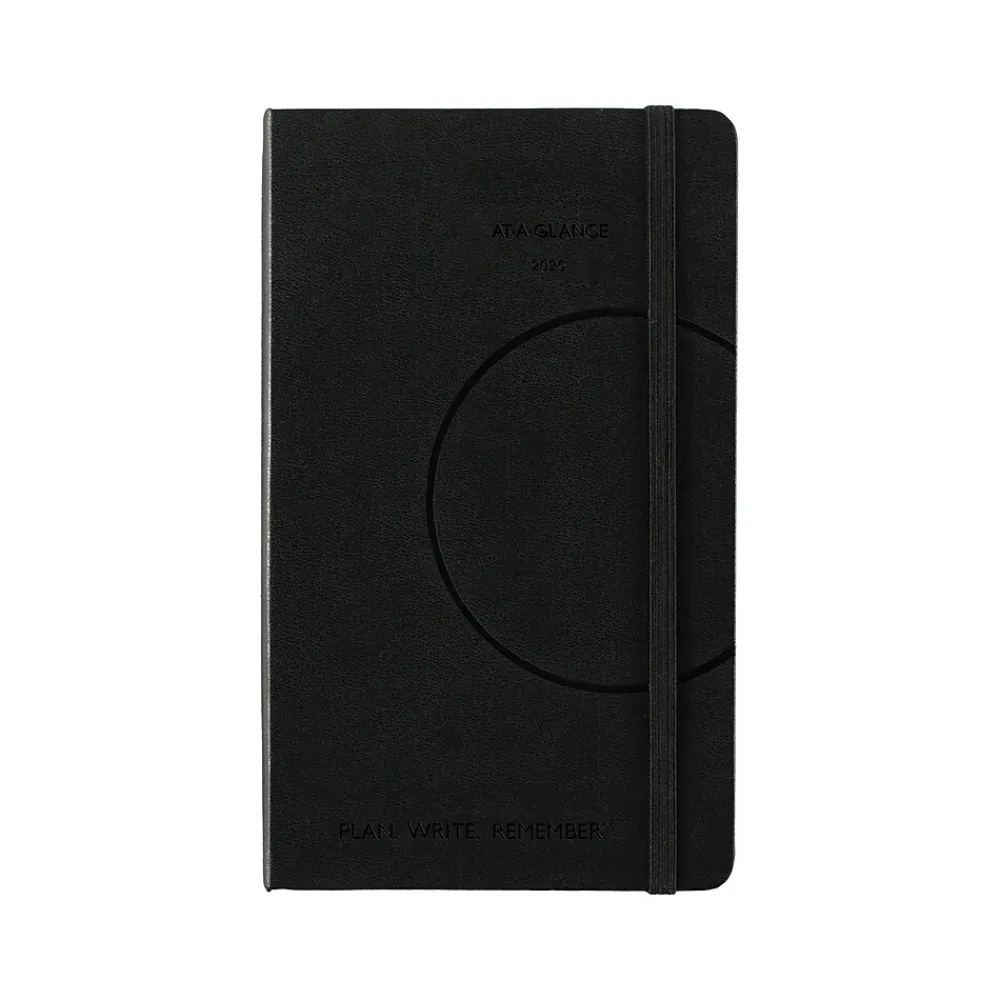 2025 Planners|AT-A-GLANCE 2025 Plan. Write. Remember. 5" x 8.25" Daily Planner, Hardsided Cover, Black (70-6800-05-25)