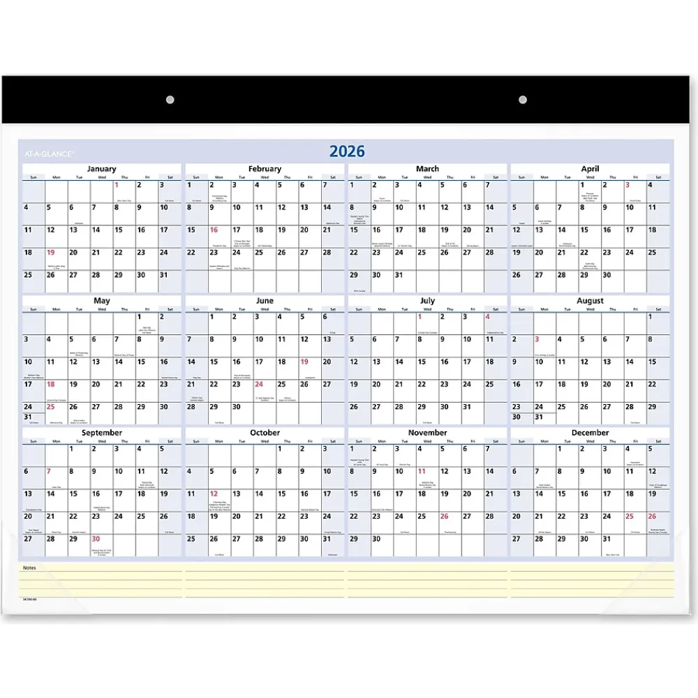 2025 Calendars|AT-A-GLANCE 2025 QuickNotes 21.75" x 17" Monthly Desk Pad Calendar (SK700-00-25)