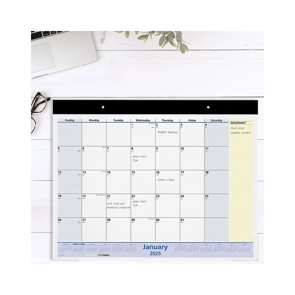 2025 Calendars|AT-A-GLANCE 2025 QuickNotes 21.75" x 17" Monthly Desk Pad Calendar (SK700-00-25)