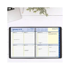 2025 Planners|AT-A-GLANCE 2025 QuickNotes 8" x 10" Weekly & Monthly Appointment Book, Faux Leather Cover, Black (76-01-05-25)
