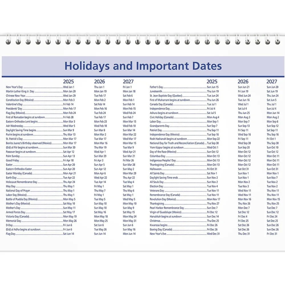 2025 Calendars|AT-A-GLANCE 2025 QuickNotes 11" x 8" Monthly Desk or Wall Calendar, (PM50-28-25)