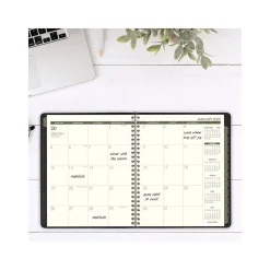2025 Planners|AT-A-GLANCE 2025 Recycled 7" x 8.75" Monthly Planner, Faux Leather Cover, Black (70-120G-05-25)