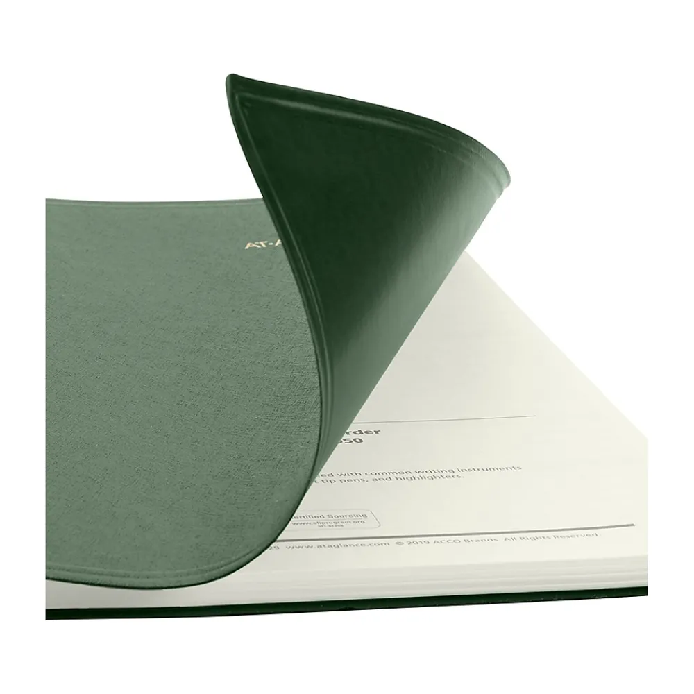 2025 Planners|AT-A-GLANCE 2025 Recycled 9" x 11" Monthly Planner, Faux Leather Cover, Green (70-260G-60-25)
