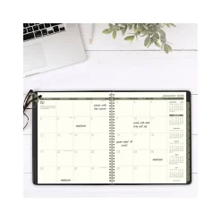 2025 Planners|AT-A-GLANCE 2025 Recycled 9" x 11" Monthly Planner, Faux Leather Cover, Black (70-260G-05-25)