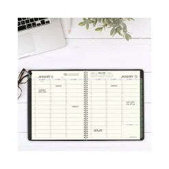 2025 Planners|AT-A-GLANCE 2025 Recycled 7" x 8.75" Weekly & Monthly Appointment Book, Faux Leather Cover, Black (70-951G-05-25)