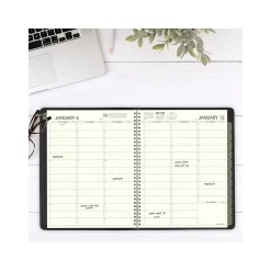2025 Planners|AT-A-GLANCE 2025 Recycled 8.25" x 11" Weekly & Monthly Appointment Book Planner, Faux Leather Cover, Black (70-950G-05-25)