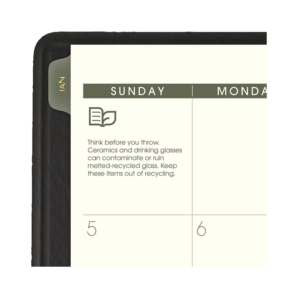 2025 Planners|AT-A-GLANCE 2025 Recycled 8.25" x 11" Weekly & Monthly Appointment Book Planner, Faux Leather Cover, Black (70-950G-05-25)