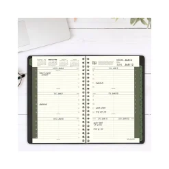 2025 Planners|AT-A-GLANCE 2025 Recycled 5" x 8" Weekly & Monthly Appointment Book Planner, Faux Leather Cover, Black (70-100G-05-25)