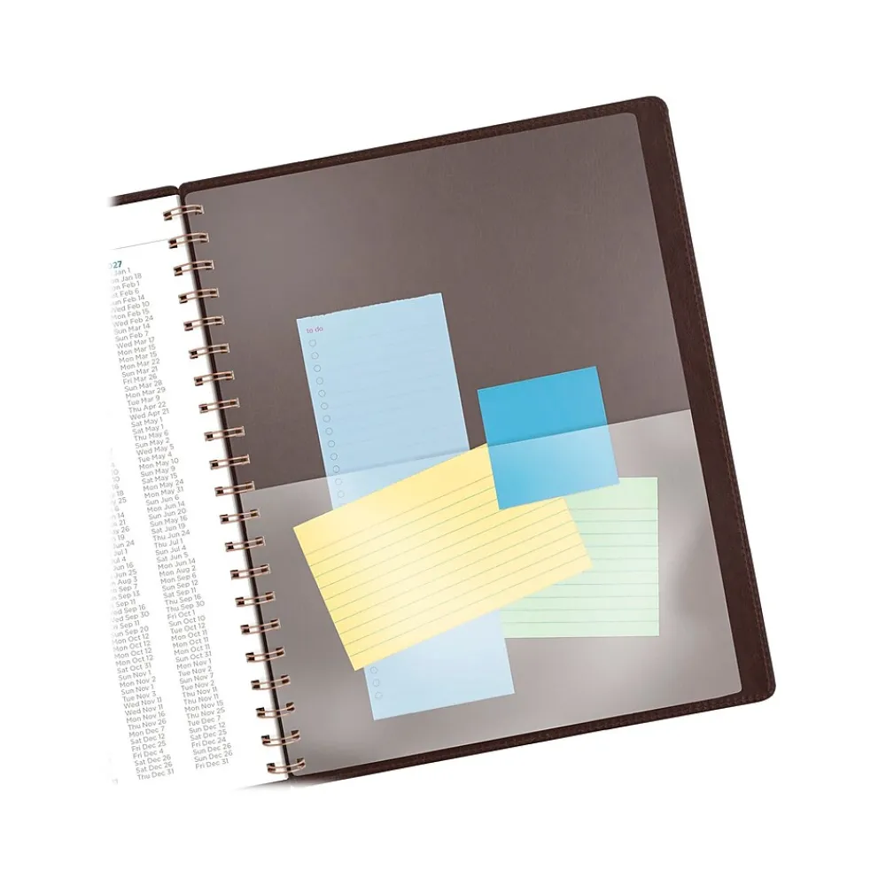 Academic Planners|AT-A-GLANCE 2024-2025 Signature 8.5" x 11" Academic Weekly & Monthly Planner, Faux Leather Cover, Distressed Brown