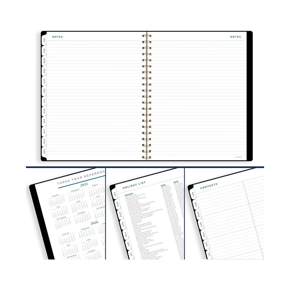 2025 Planners|AT-A-GLANCE 2025 Signature Lite 8.5" x 11" Weekly & Monthly Planner, Poly Cover, Black (YP905L-05-25)