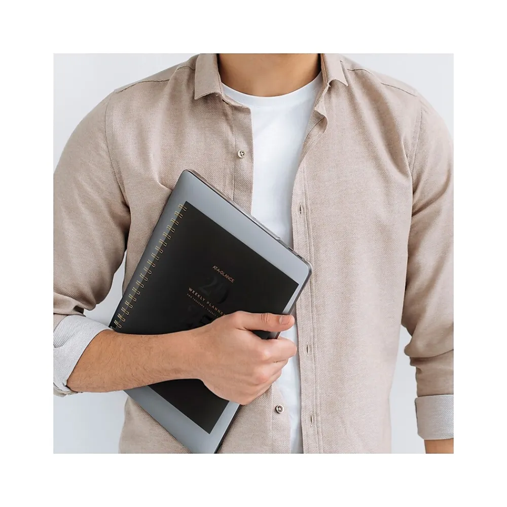 2025 Planners|AT-A-GLANCE 2025 Signature Lite 8.5" x 11" Weekly & Monthly Planner, Poly Cover, Black (YP905L-05-25)