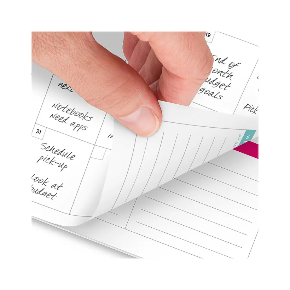 Academic Planners|AT-A-GLANCE 2024-2025 Simplified by Emily Ley Happy Stripe 5.5" x 8.5" Academic Weekly & Monthly Planner, Poly Cover