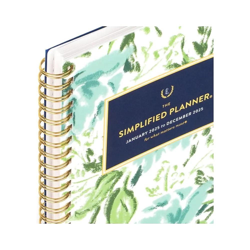 2025 Planners|AT-A-GLANCE 2025 Simplified by Emily Ley Greenbriar Floral 5.5" x 8.5" Weekly & Monthly Planner, Poly Cover, Multicolor