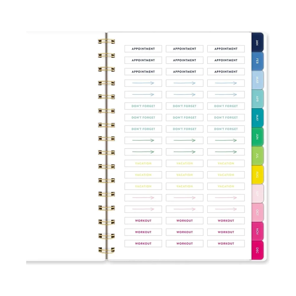 2025 Planners|AT-A-GLANCE 2025 Simplified by Emily Ley Greenbriar Floral 5.5" x 8.5" Weekly & Monthly Planner, Poly Cover, Multicolor