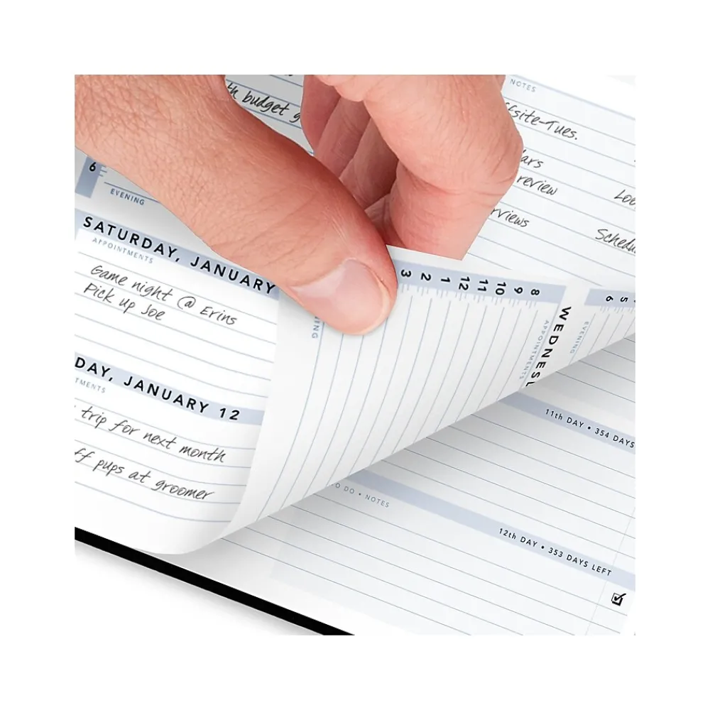 2025 Planners|AT-A-GLANCE 2025 The Action 8" x 11" Weekly Appointment Book, Faux Leather Cover, Black (70-EP01-05-25)