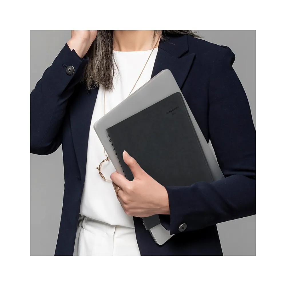 2025 Planners|AT-A-GLANCE 2025 The Action 8" x 11" Weekly Appointment Book, Faux Leather Cover, Black (70-EP01-05-25)