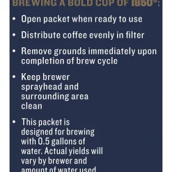 1850 Black Gold Ground Coffee, Fraction Pack, Dark Roast, 2.5 oz., 24/Carton (SMU02151)