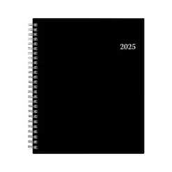 2025 Planners|Blue Sky 2025 7" x 9" Monthly Planner, Plastic Cover, Black (150855)