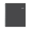 2025 Planners|Blue Sky 2025 8" x 10" Monthly Planner, Plastic Cover, Charcoal Gray (100011-25)