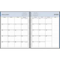 2025 Planners|Blue Sky 2025 8" x 10" Monthly Planner, Plastic Cover, Charcoal Gray (100011-25)