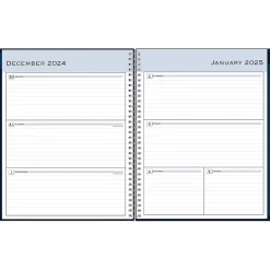2025 Planners|Blue Sky 2025 8.5" x 11" Weekly & Monthly Planner, Plastic Cover, Navy (148659-25)