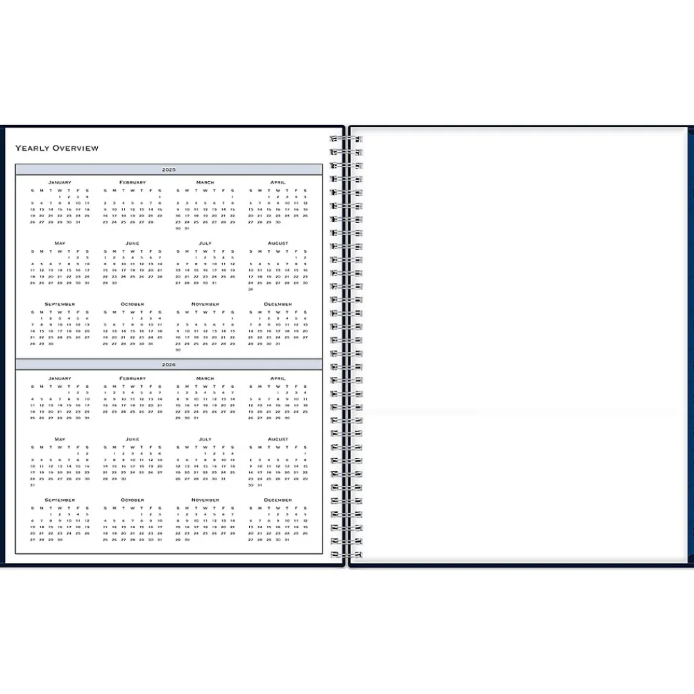 2025 Planners|Blue Sky 2025 8.5" x 11" Weekly & Monthly Planner, Plastic Cover, Navy (148659-25)