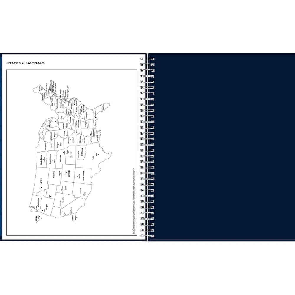 2025 Planners|Blue Sky 2025 8.5" x 11" Weekly & Monthly Planner, Plastic Cover, Navy (148659-25)