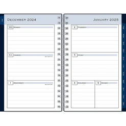 2025 Planners|Blue Sky 2025 3.63" x 6.13" Weekly & Monthly Planner, Plastic Cover, Navy Blue (148395)