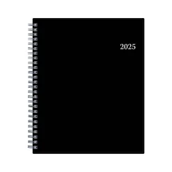 2025 Planners|Blue Sky 2025 7" x 9" Weekly & Monthly Planner, Plastic Cover, Black (148393)