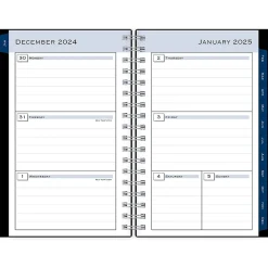 2025 Planners|Blue Sky 2025 3.63" x 6.13" Weekly & Monthly Planner, Plastic Cover, Black (148363)