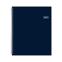 2025 Planners|Blue Sky 2025 8.5" x 11" Weekly & Monthly Appointment Book, Plastic Cover, Navy (148658-25)