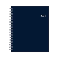 2025 Planners|Blue Sky 2025 7" x 9" Weekly & Monthly Appointment Book, Plastic Cover, Navy (150847)