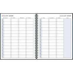 2025 Planners|Blue Sky 2025 7" x 9" Weekly & Monthly Appointment Book, Plastic Cover, Black (150846)