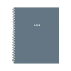 2025 Planners|Blue Sky 2025 8.5" x 11" Weekly & Monthly Planner, Plastic Cover, Steel Blue (148317)