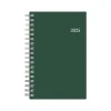 2025 Planners|Blue Sky 2025 3.63" x 6.13" Weekly & Monthly Planner, Plastic Cover, Deep Forest Green (147967)