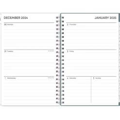 2025 Planners|Blue Sky 2025 Amitza Blue 5" x 8" Weekly & Monthly Planner, Plastic Cover, Blue/White (148766-25)