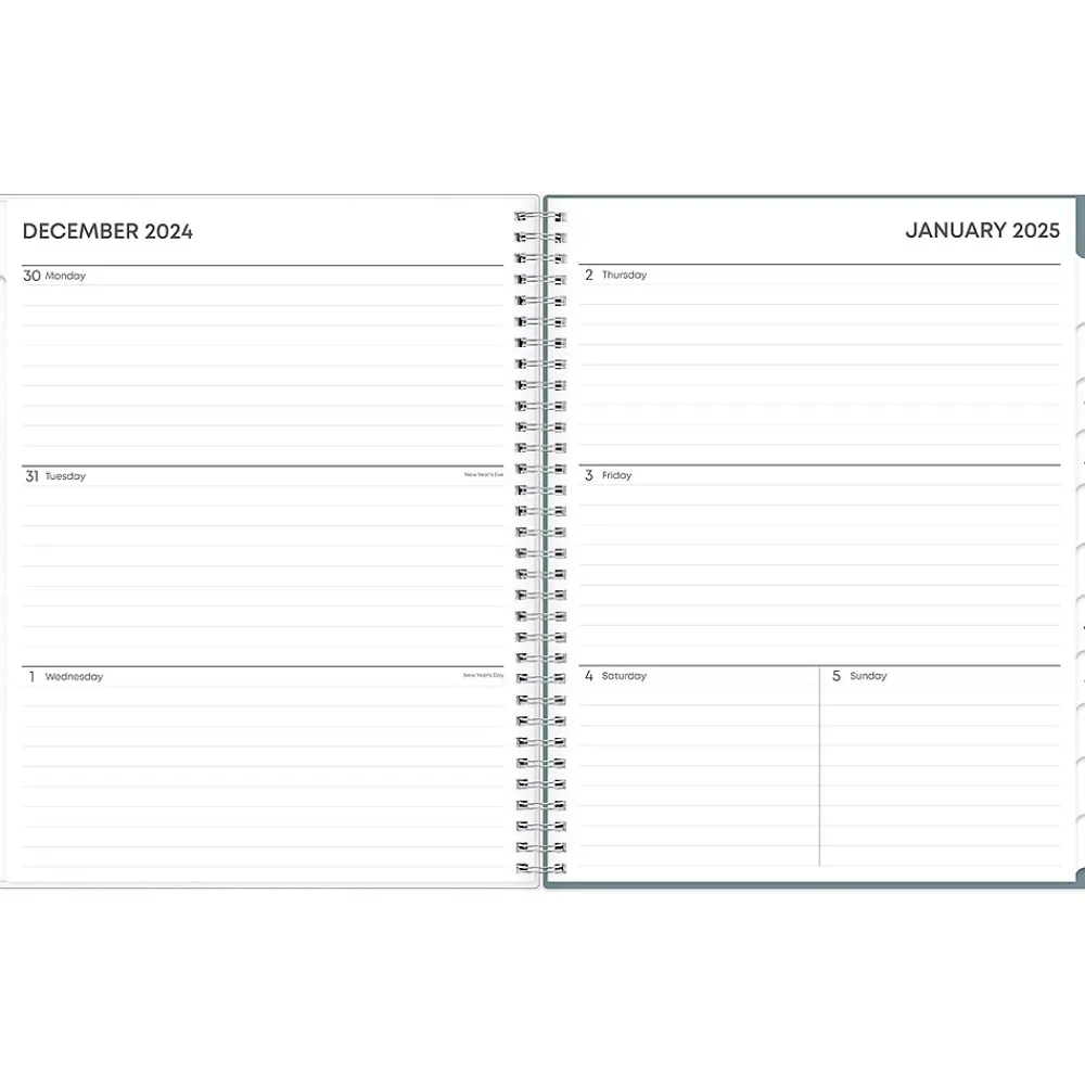 2025 Planners|Blue Sky 2025 Amitza Blue 8.5" x 11" Weekly & Monthly Planner, Plastic Cover, Blue/White (148765-25)