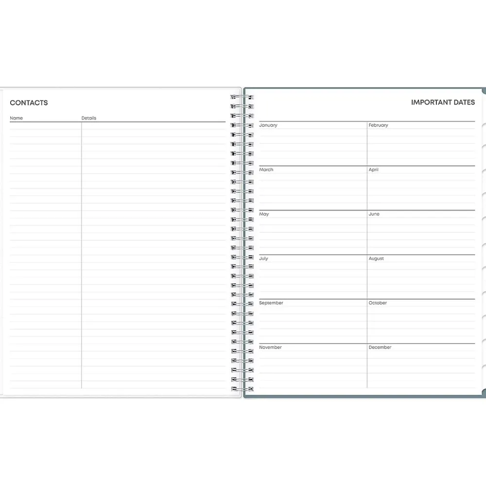 2025 Planners|Blue Sky 2025 Amitza Blue 8.5" x 11" Weekly & Monthly Planner, Plastic Cover, Blue/White (148765-25)