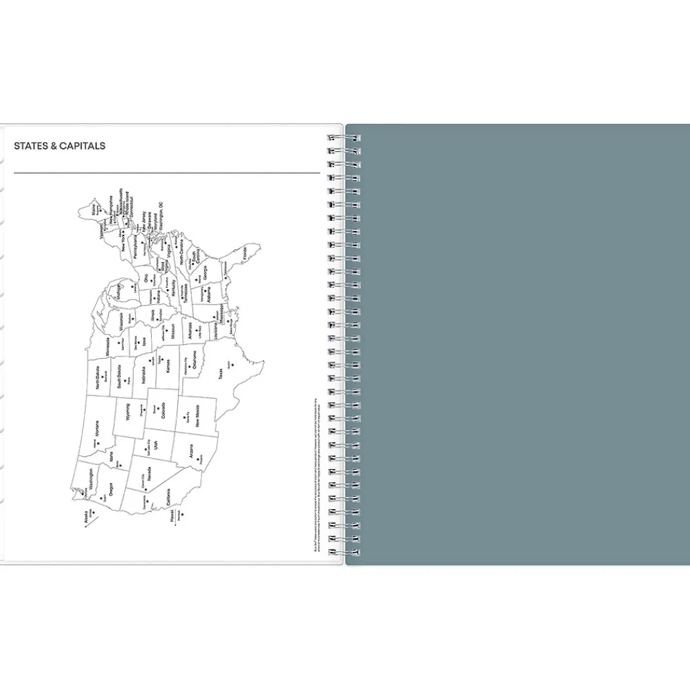 2025 Planners|Blue Sky 2025 Amitza Blue 8.5" x 11" Weekly & Monthly Planner, Plastic Cover, Blue/White (148765-25)