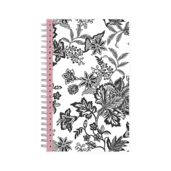 Academic Planners|Blue Sky 2024-2025 Analeis 5" x 8" Academic Weekly & Monthly Planner, Plastic Cover, White/Black (130608-A25)