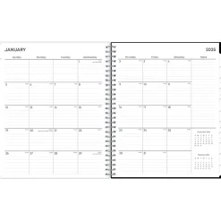 2025 Planners|Blue Sky 2025 Analeis 8" x 10" Monthly Planner, Plastic Cover, White/Black (100004-25)