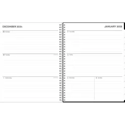 2025 Planners|Blue Sky 2025 Analeis 8.5" x 11" Weekly & Monthly Planner, Plastic Cover, White/Black (100001-25)