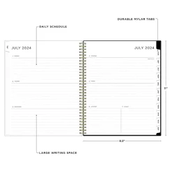 Academic Planners|Blue Sky 2024-2025 Ashley G Leopard Black 8.5