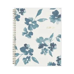Academic Planners|Blue Sky 2024-2025 Bakah Blue 8.5" x 11" Academic Weekly & Monthly Planner, Plastic Cover, Blue/White (131951-A25)